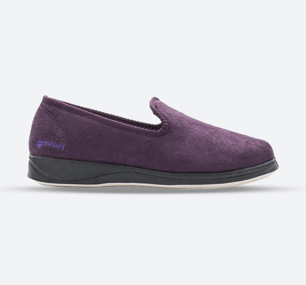 Womens Wide Fit Padders Repose Slippers in Purple - Image 1
