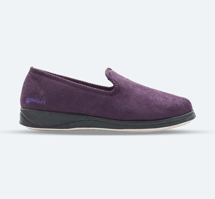 Womens Wide Fit Padders Repose Slippers in Purple - Image 1