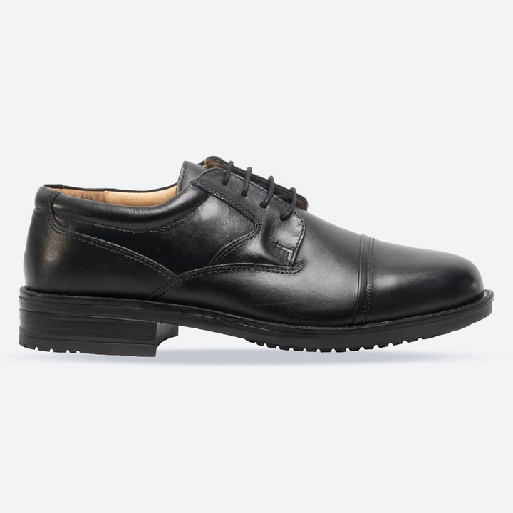 Men's Wide Fit Roamers M247A Shoes in Black Leather - Image 1