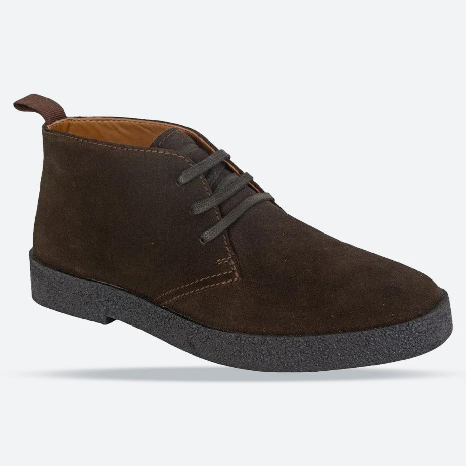 Men's Wide Fit Roamers M759 Desert Boots in Tan - Image 5