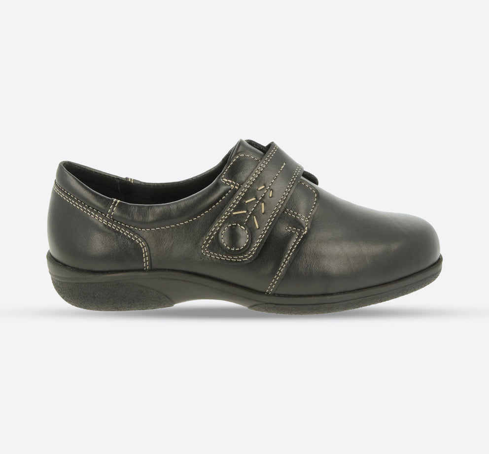 Womens Wide Fit DB Rory Shoes in Black - Image 1