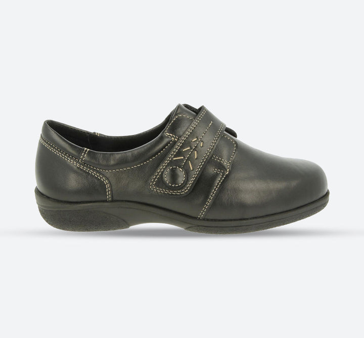 Womens Wide Fit DB Rory Shoes in Black - Image 1