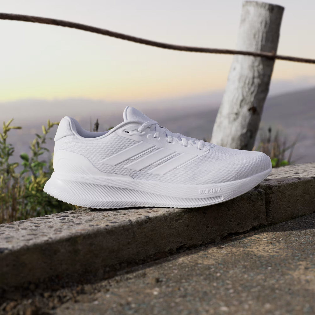 Men's Wide Fit Adidas Runfalcon 5 Walking/Running Trainers in Black/White - Image 19