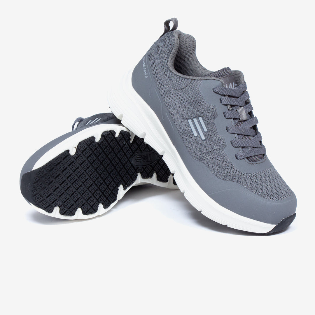 Mens Wide Fit Tredd Well Pivot Running 6E Trainers in Grey - Image 7