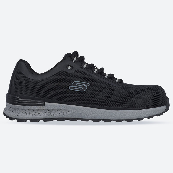 Men's Wide Fit Skechers 200053EC Work Bulklin Bragoo Safety Trainers in Black - Image 1