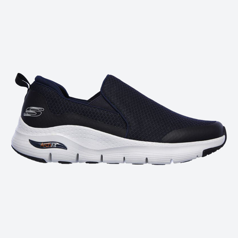 Mens Wide Fit Skechers SK232043WW Arch Fit Banlin Walking Trainers in Black - Image 8