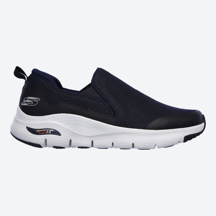Mens Wide Fit Skechers SK232043WW Arch Fit Banlin Walking Trainers in Black - Image 1