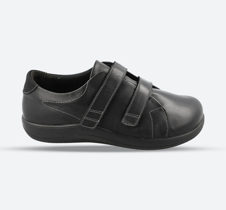 Women's Wide Fit DB Scott Shoes in Black - Image 1