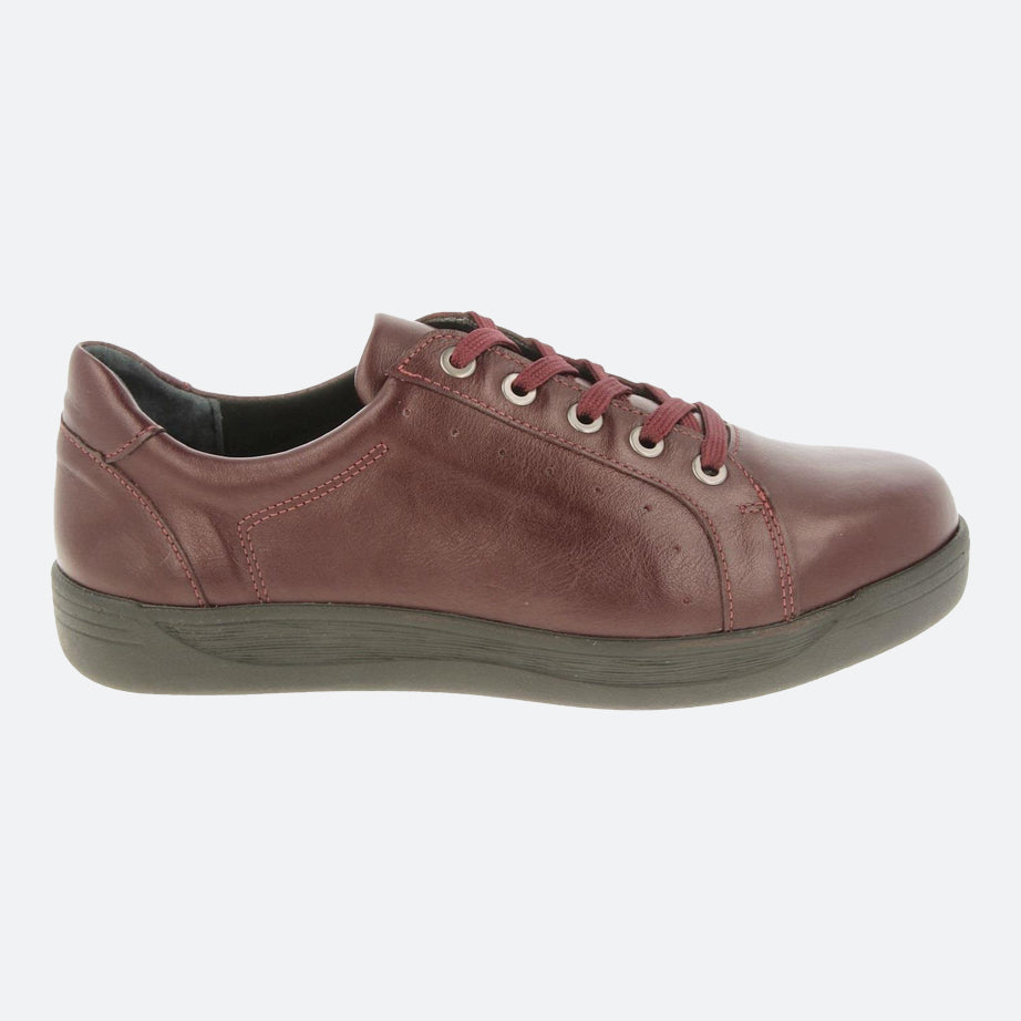 Womens Wide Fit DB Sinead Shoes in Black Leather - Image 9