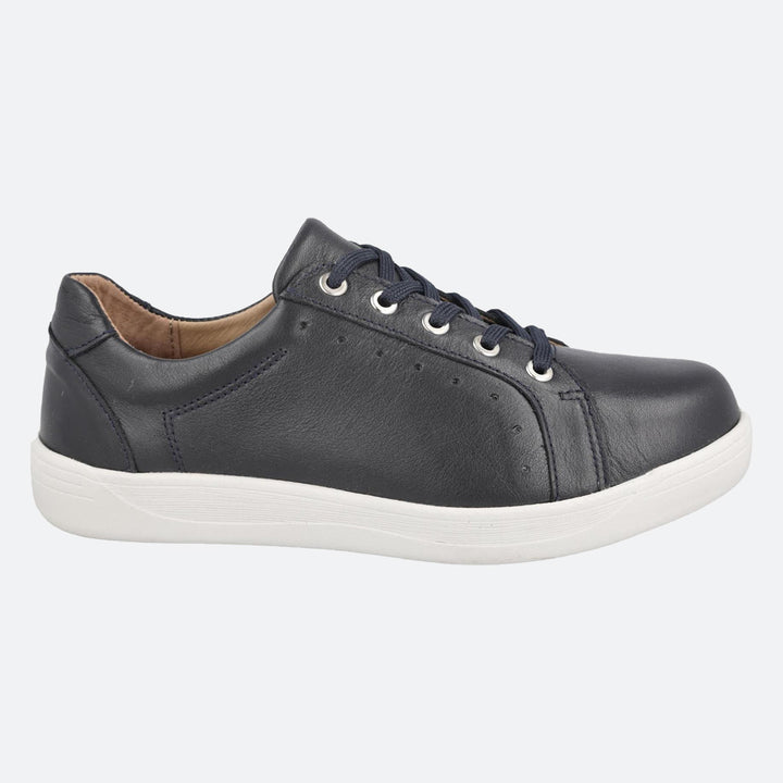 Womens Wide Fit DB Sinead Shoes in Black Leather - Image 1