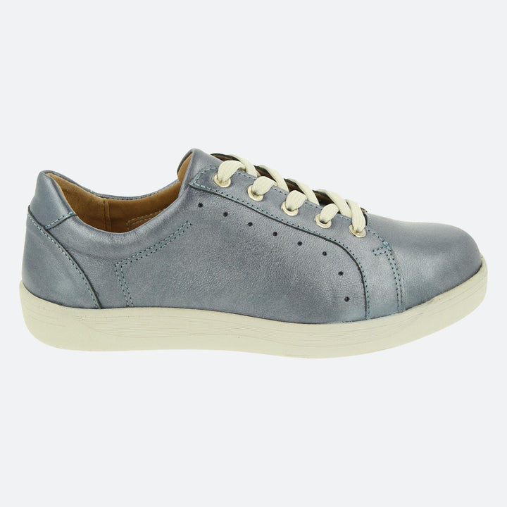 Womens Wide Fit DB Sinead Shoes in Black Leather - Image 1