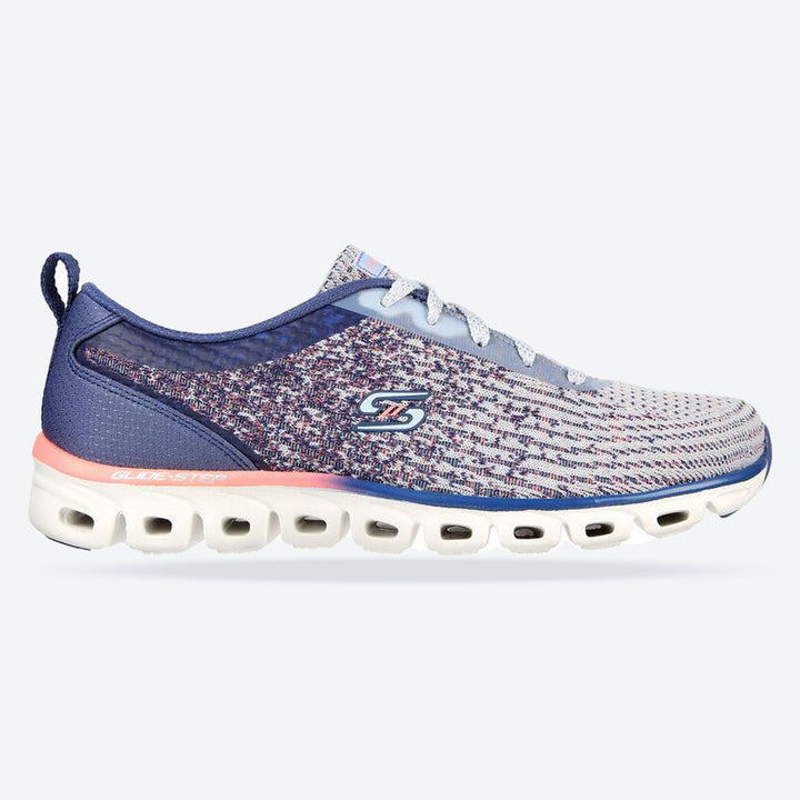 Women's Wide Fit Skechers 104325 Glide Step Sport - Head Start Trainers in Slate - Image 1