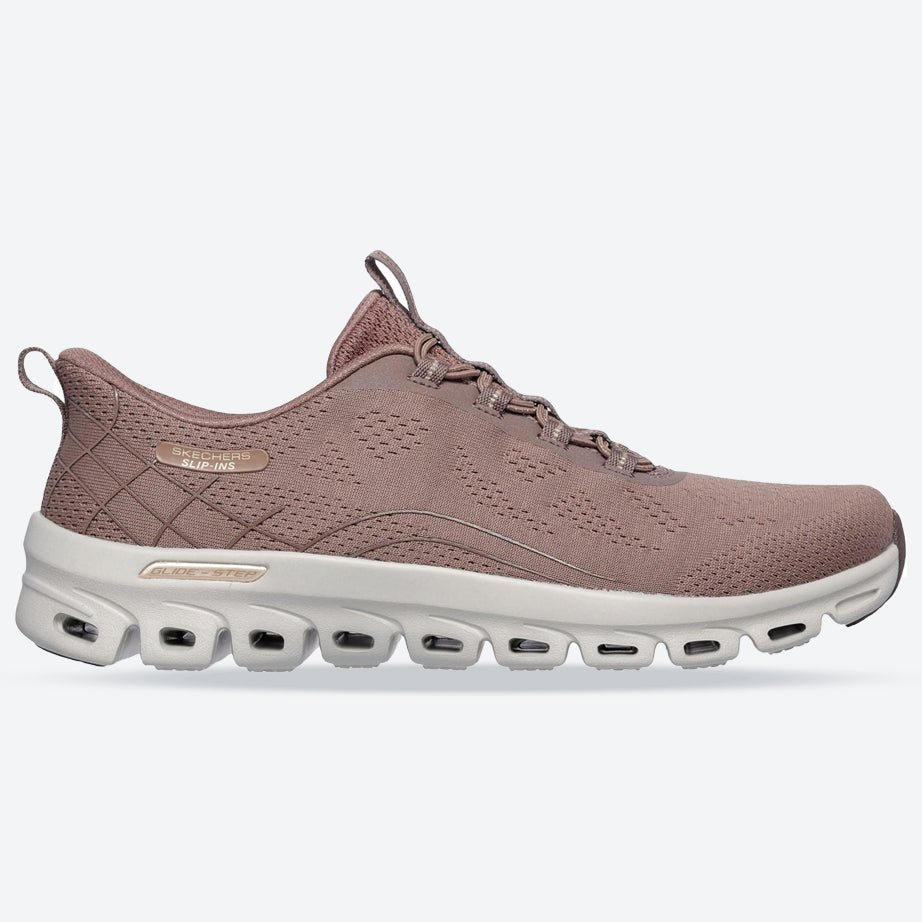 Women's Wide Fit Skechers 104750 Slip-ins Glide Step Elevate Amaze Trainers in Burgundy - Image 8