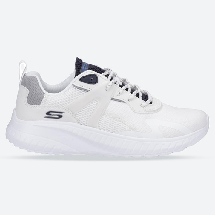 Men's Wide Fit Skechers 118034 Bobs Squad Chaos Trainers in White/Multi - Image 1