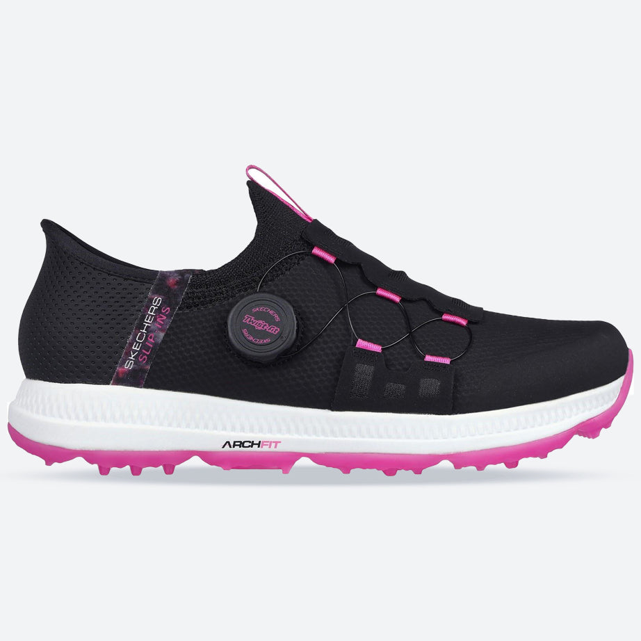 Women's Wide Fit Skechers 123062 Slip-ins Waterproof Go Golf Elite 5 Trainers in Grey/Aqua - Image 1