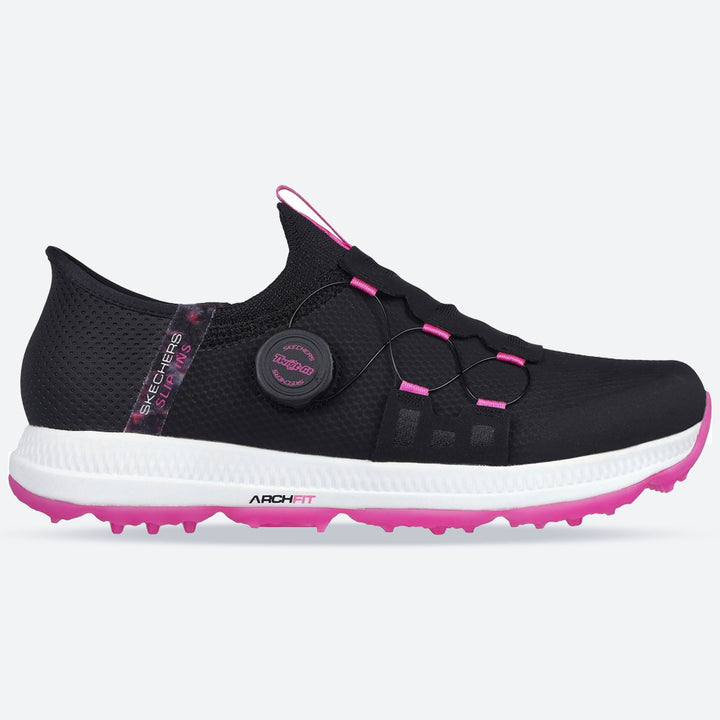 Women's Wide Fit Skechers 123062 Slip-ins Waterproof Go Golf Elite 5 Trainers in Grey/Aqua - Image 1