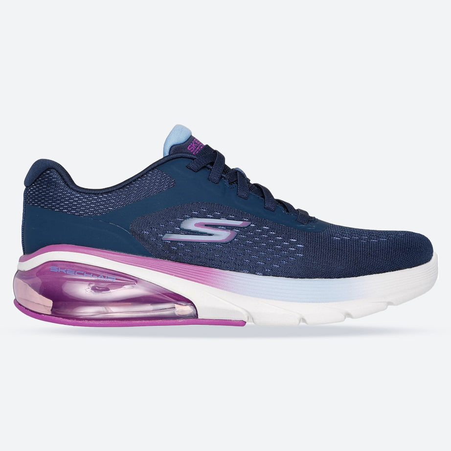 Women's Wide Fit Skechers 124375 Go Walk Air 3.0 Trainers in Navy/Purple - Image 1