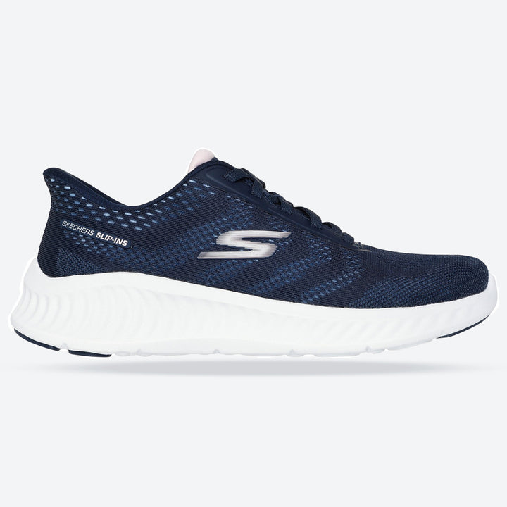 Women's Wide Fit Skechers 125643 Slip-ins Go Walk Now Khloe Trainers in Blue/Green - Image 1