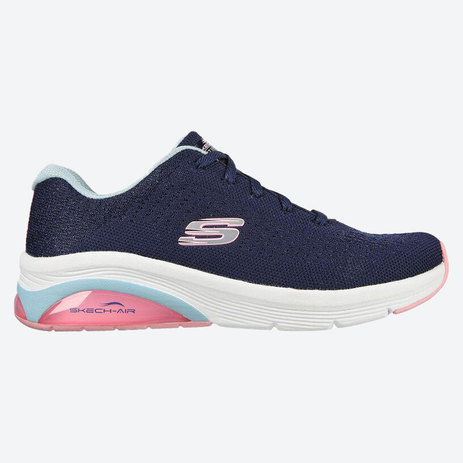 Women's Wide Fit Skechers 149645 Skech-Air Extreme 2.0 Classic Vibe Trainers in Black/Lavender - Image 5