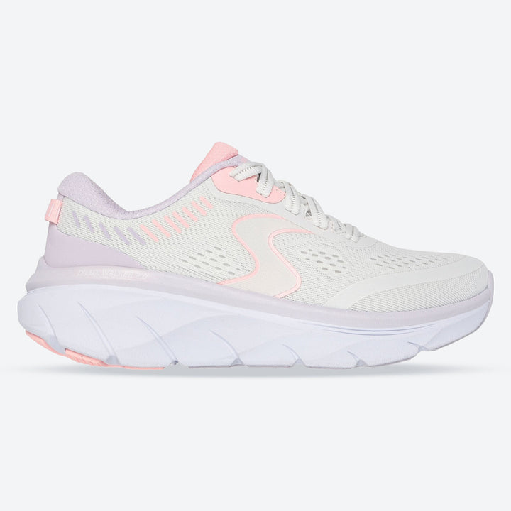 Women's Wide Fit Skechers 150007 D'lux Walker 2.0 Active Pace Trainers in Black/Lavender - Image 1