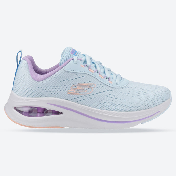 Women's Wide Fit Skechers 150131 Skech Air Meta - Aired Out Trainers in Charcoal/Multi - Image 1