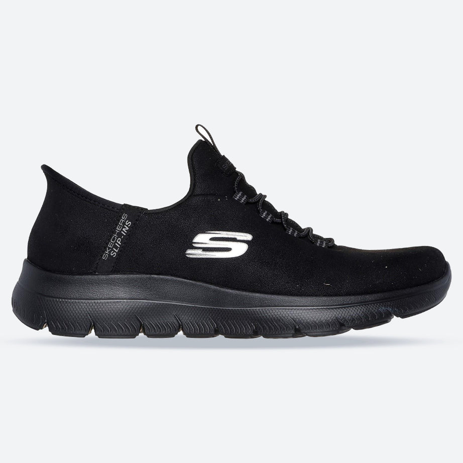 Women's Wide Fit Skechers 150254 Slip-ins Summits Trainers in Black - Image 1