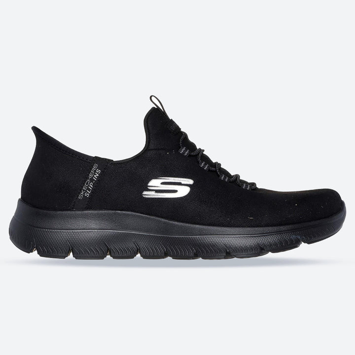 Women's Wide Fit Skechers 150254 Slip-ins Summits Trainers in Black - Image 1