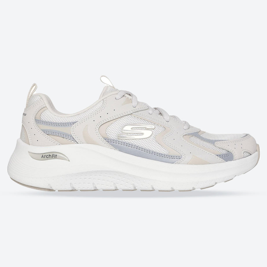Women's Wide Fit Skechers 150332 Arch Fit 2.0 Vintage Luxe Trainers in Black/Rose Gold - Image 9