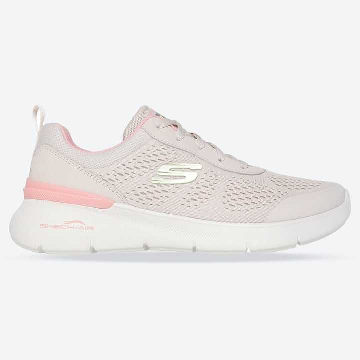 Women's Wide Fit Skechers 150370 Skech-air Dynamight 2.0 New Heights Trainers in Mauve - Image 1
