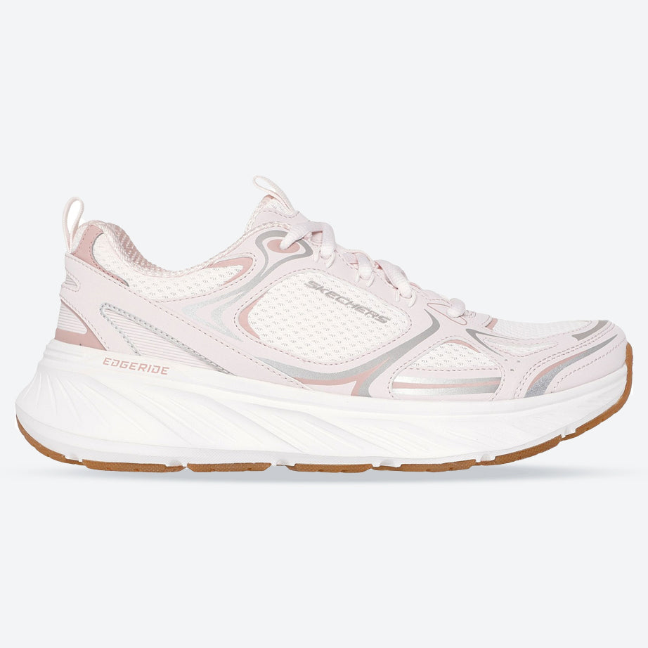 Women's Relaxed Fit Skechers 150475 Edgeride Silver Eclipse Trainers in Pink - Image 1