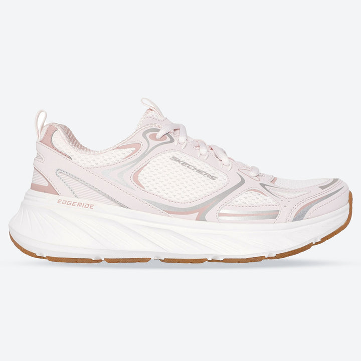 Women's Relaxed Fit Skechers 150475 Edgeride Silver Eclipse Trainers in Pink - Image 1