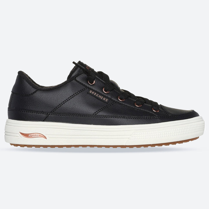 Women's Wide Fit Skechers 177189 Arch Fit Arcade On My Way Trainers in Black - Image 1