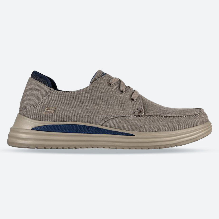 Men's Wide Fit Skechers 204471 Proven Forenzo Trainers in Khaki - Image 6