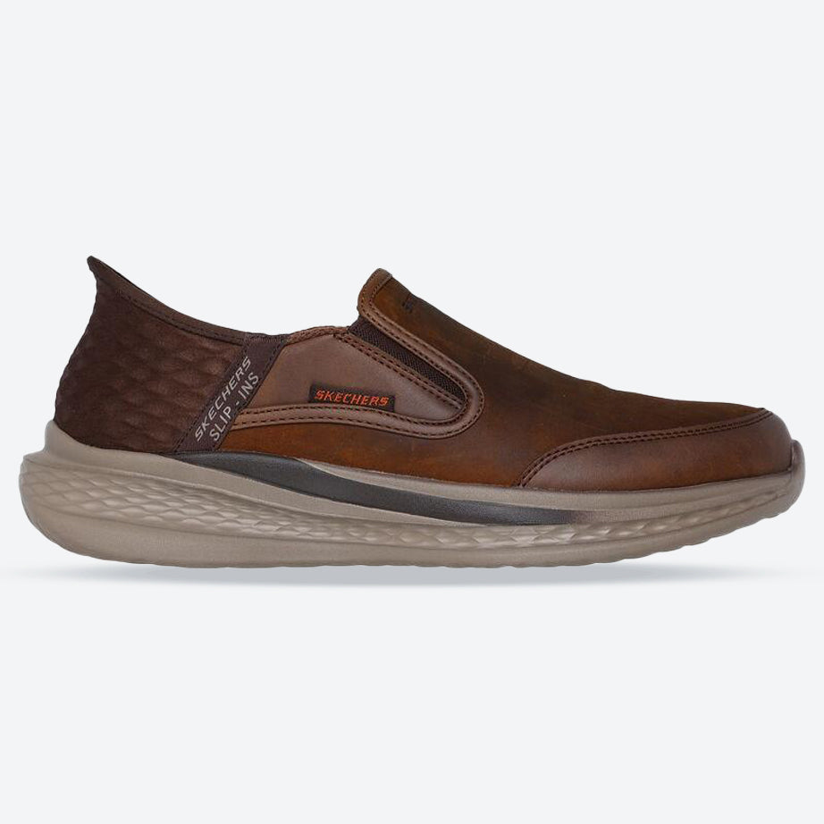 Men's Relaxed Fit Skechers 205237 Slip-ins Slade Cooper Trainers in Brown - Image 1
