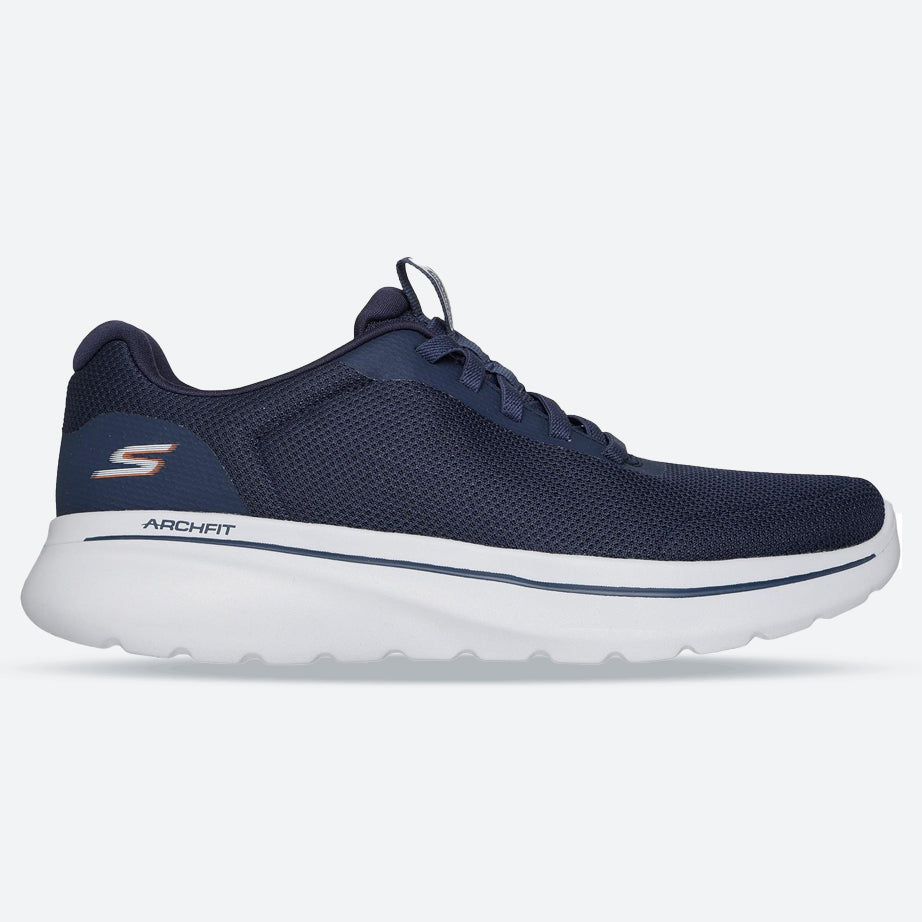 Men's Relaxed Fit Skechers 217078 Go Walk Arch Fit N Joy Cullman Trainers in Navy - Image 9