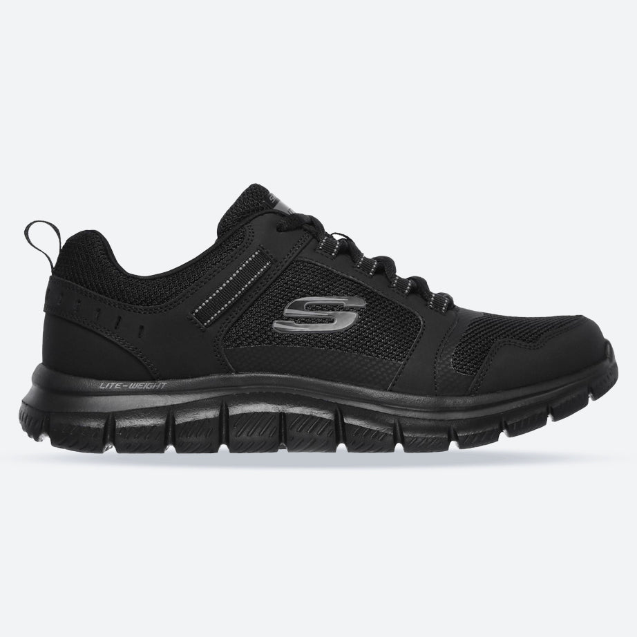 Men's Wide Fit Skechers 232001 Track Knockhill Trainers in Black - Image 1
