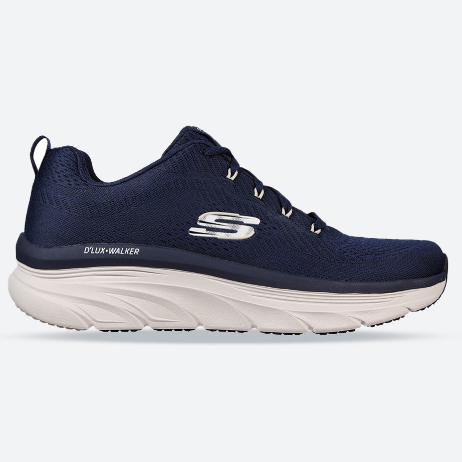 Men's Wide Fit Skechers 232364 Relaxed Fit D'Lux Walker Meerno Trainers in Navy - Image 13