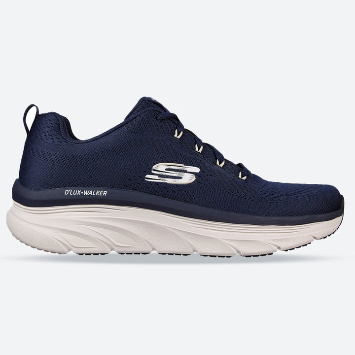 Men's Wide Fit Skechers 232364 Relaxed Fit D'Lux Walker Meerno Trainers in Navy - Image 1