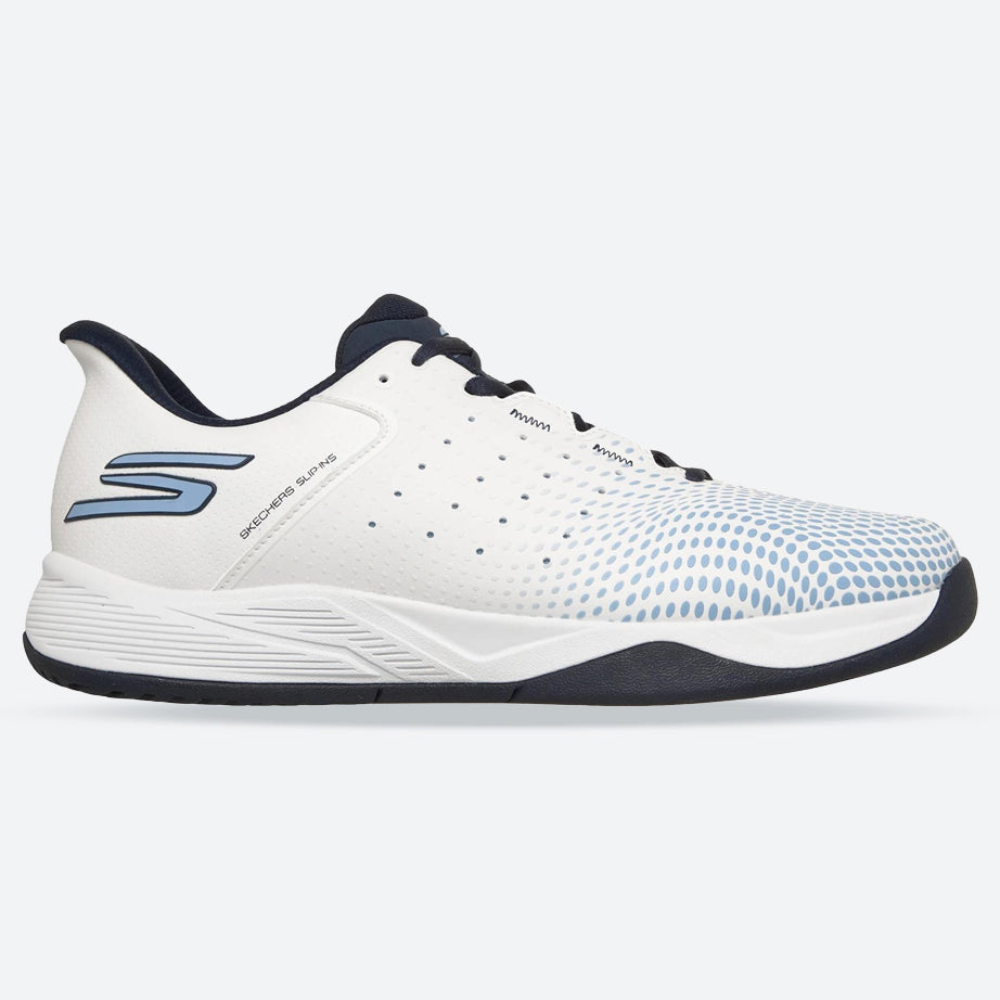 Men's Relaxed Fit Skechers 246101C Slip-ins Viper Court Vegan Reload Trainers in Grey/Charcoal - Image 9