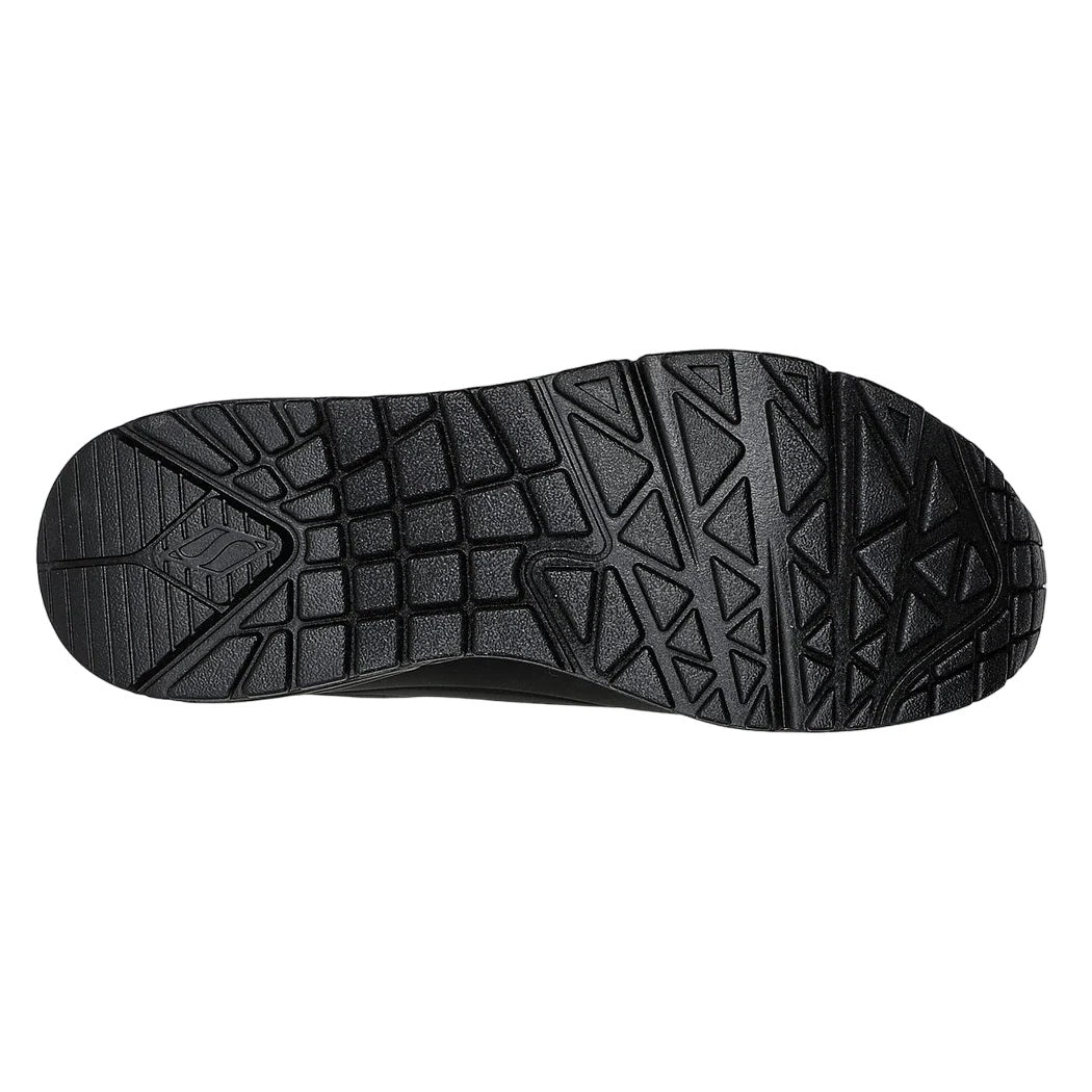 Women's Wide Fit Skechers Uno 155196W Shimmer Away Trainers in Black - Image 18