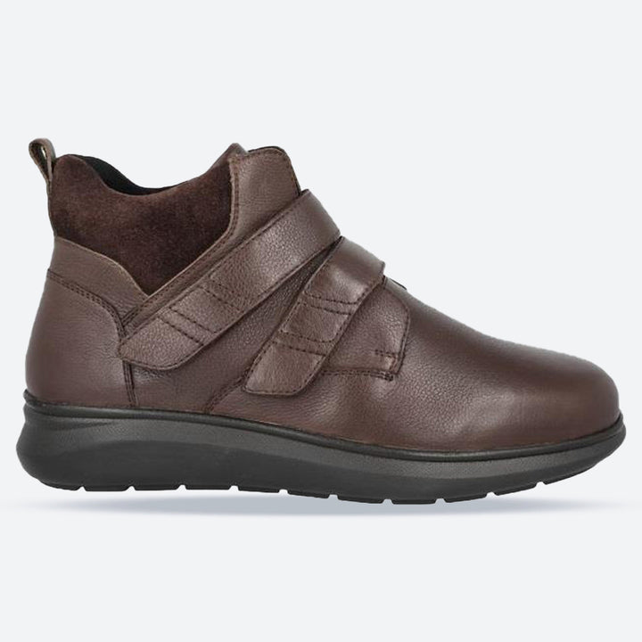 Men's Wide Fit DB Solomon Boots in Black Lea / Suede - Image 1