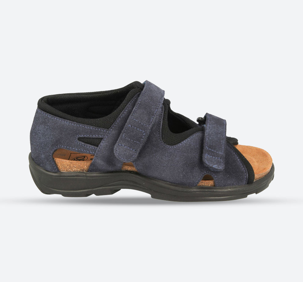 Womens Wide Fit DB Starling Sandals in Taupe Suede - Image 1