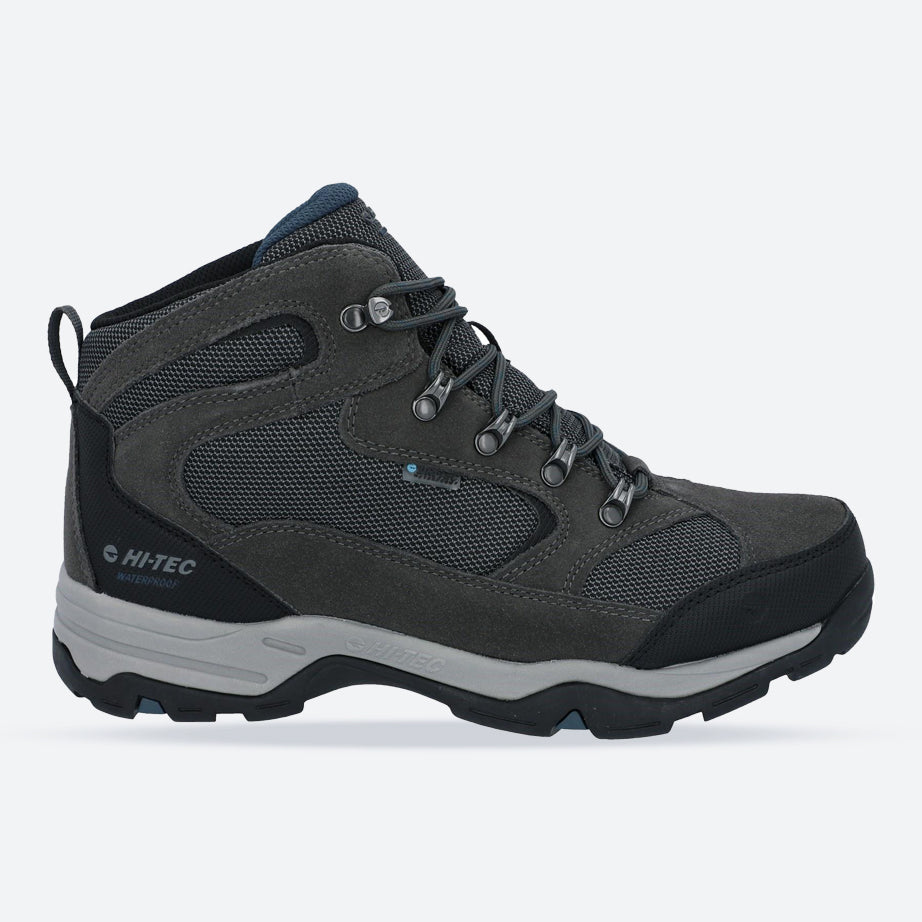 Men's Wide Fit Hi-Tec Storm Hiking Boots in Charcoal/Grey - Image 1