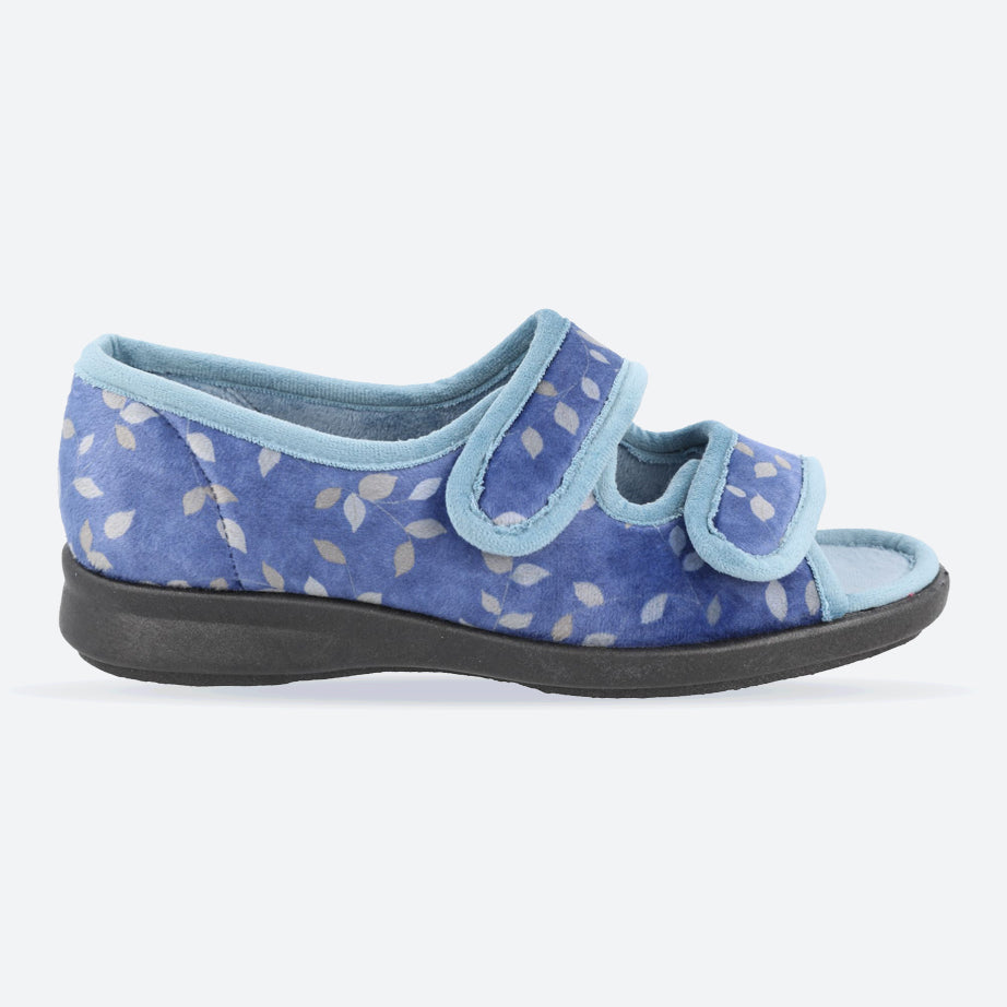 Women's Wide Fit DB Summer Slippers in Blue - Image 1