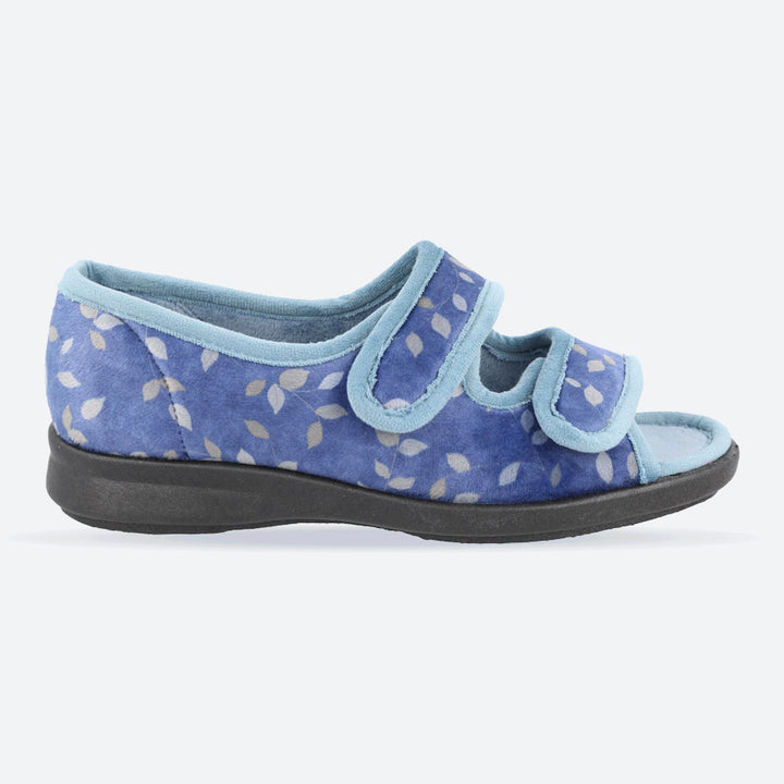 Women's Wide Fit DB Summer Slippers in Blue - Image 1