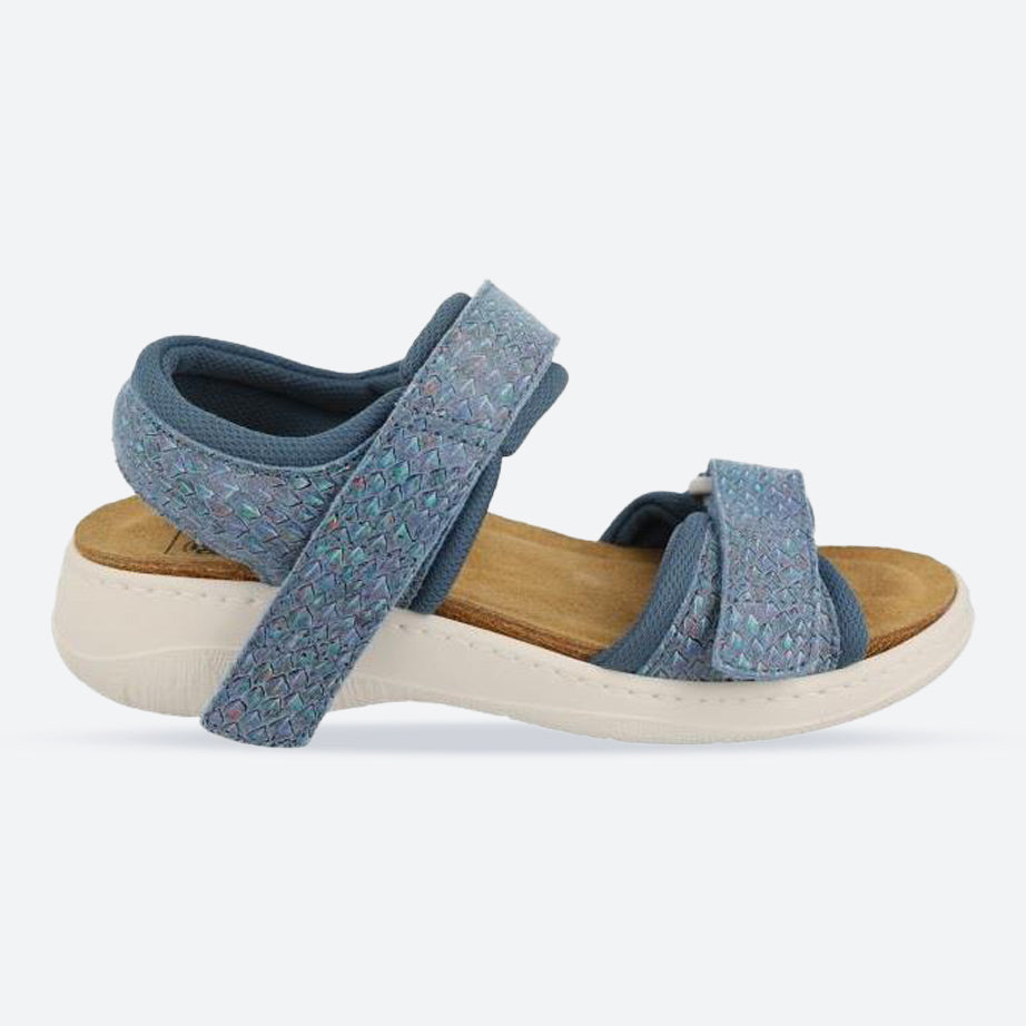 Women's Wide Fit DB Teal Sandals in Blue - Image 1