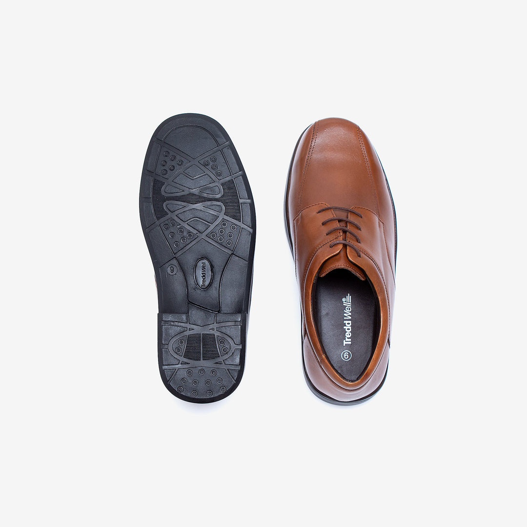 Mens Wide Fit Tredd Well Holmes Lace Shoes - Tan in Tan - Image 10