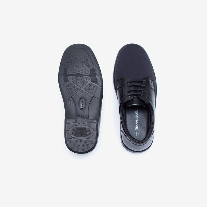 Mens Wide Fit Tredd Well Ryan Lace Up Shoes - Black in Black - Image 1