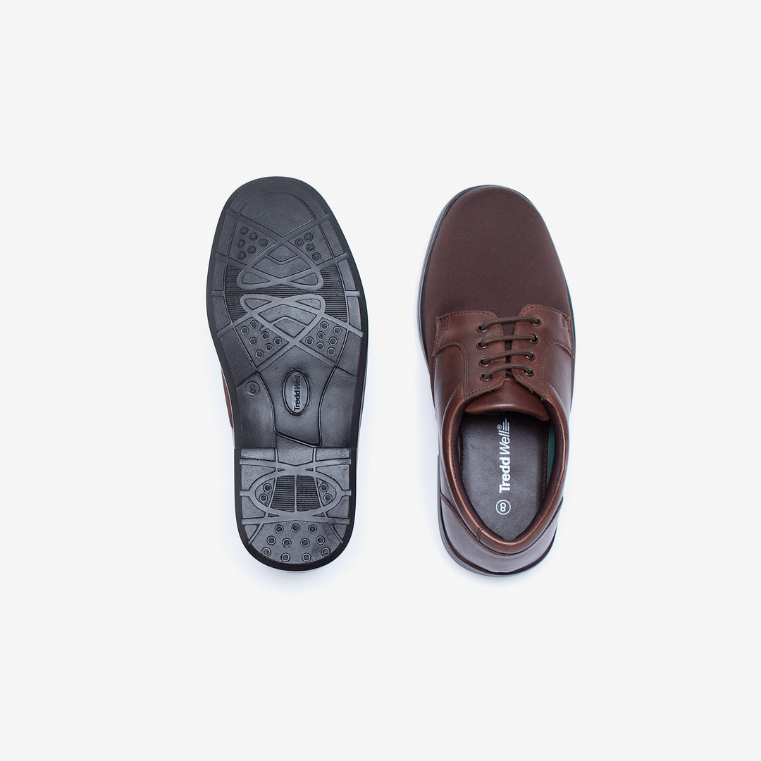 Mens Wide Fit Tredd Well Ryan Lace Up Shoes - Brown in Brown - Image 11