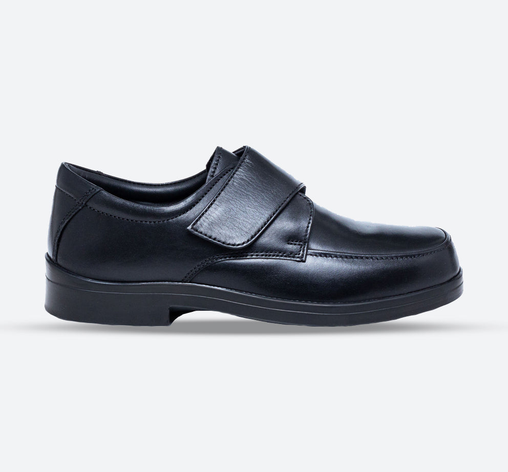 Mens Wide Fit Tredd Well David Velcro Shoes in Black - Image 1